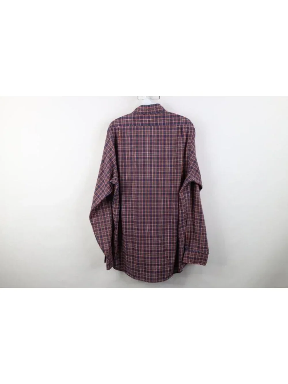 Vintage 70s 80s Levis Mens Size Large Rainbow Plaid Collared Button Shirt USA